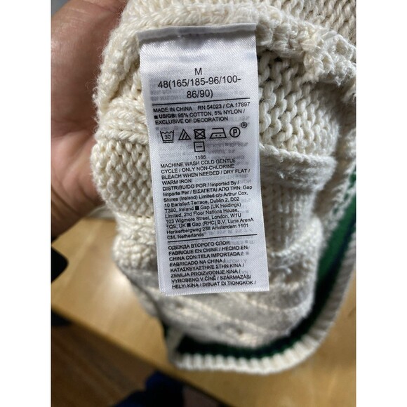 Banana Republic BR Athletics Cricket Sweater Luxurious Soft Size M 23.5pit2pit - Picture 8 of 11